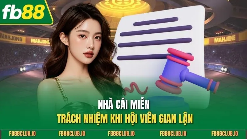 Miễn Trừ Trách Nhiệm FB88 - Điều Khoản Quan Trọng Cần Biết Nhà cái miễn trách nhiệm khi hội viên gian lận